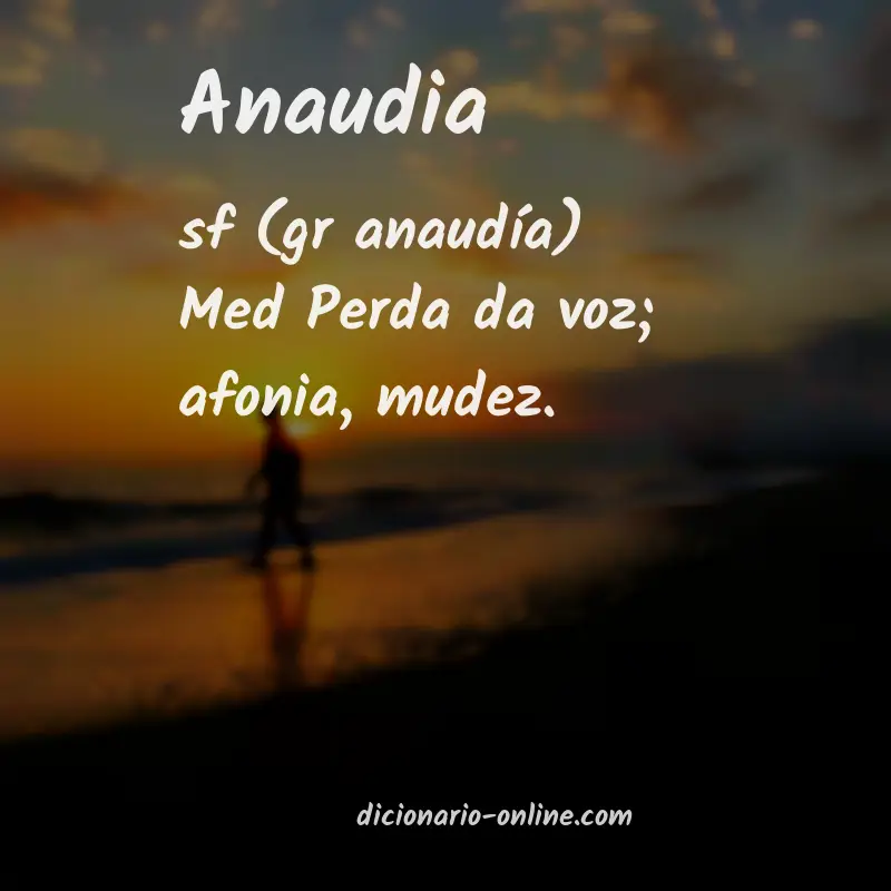 Significado de anaudia