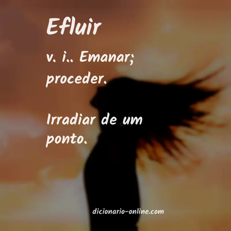 Significado de efluir
