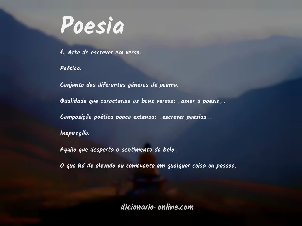 Significado de poesia