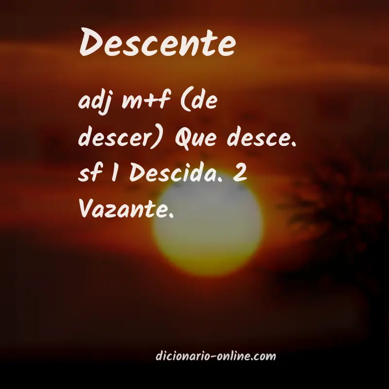 Significado de descente