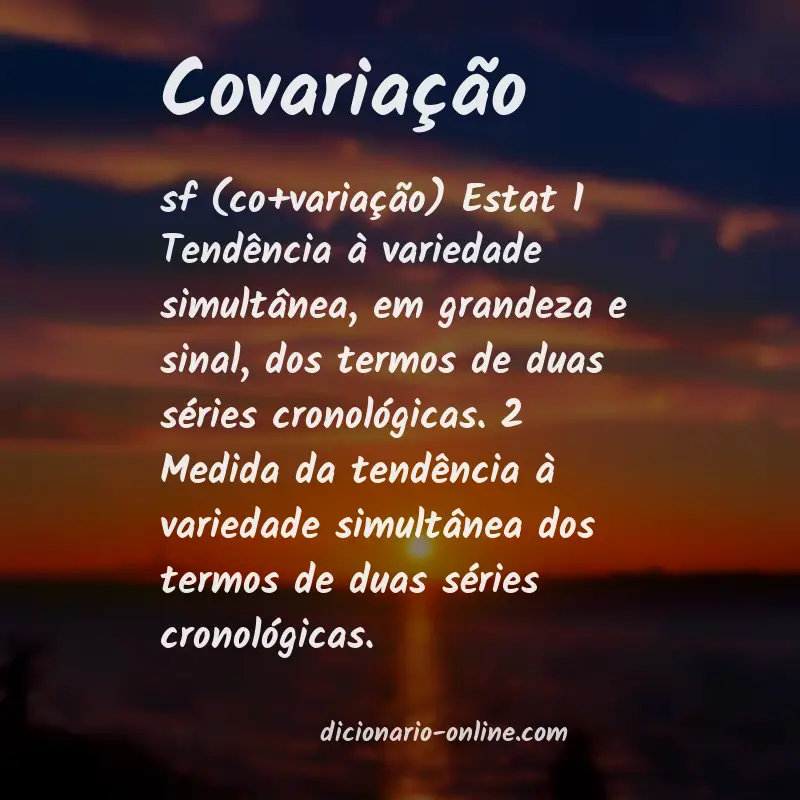 Significado de covariação
