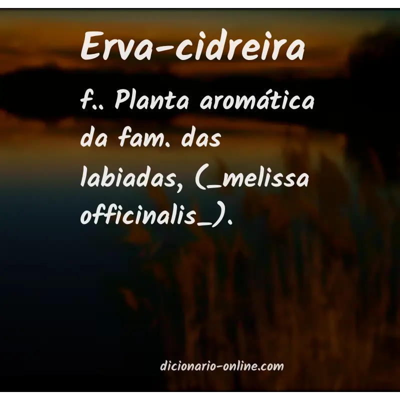 Significado de erva-cidreira
