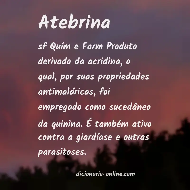 Significado de atebrina