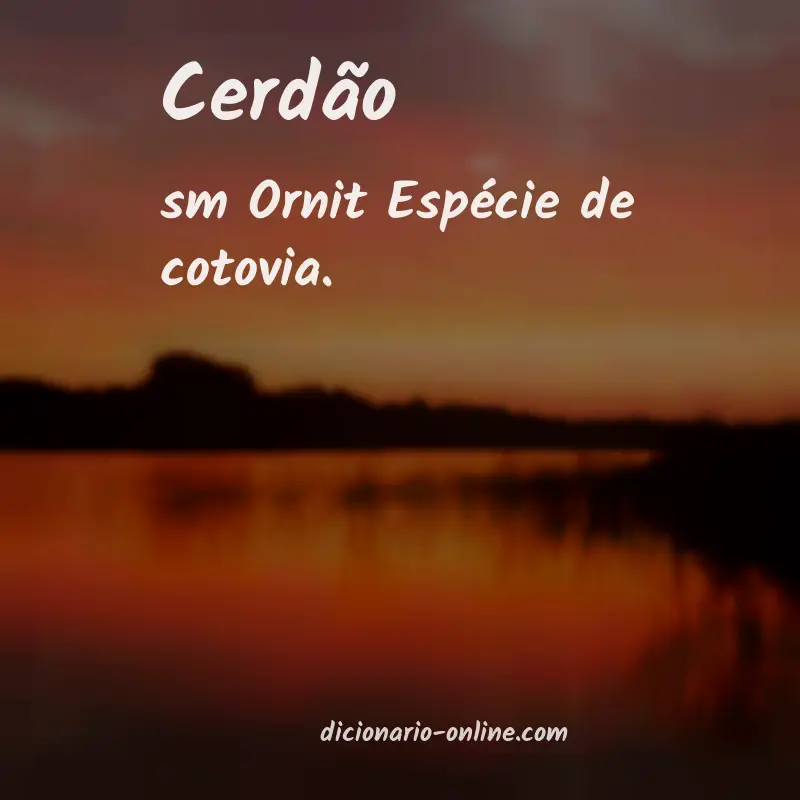 Significado de cerdão