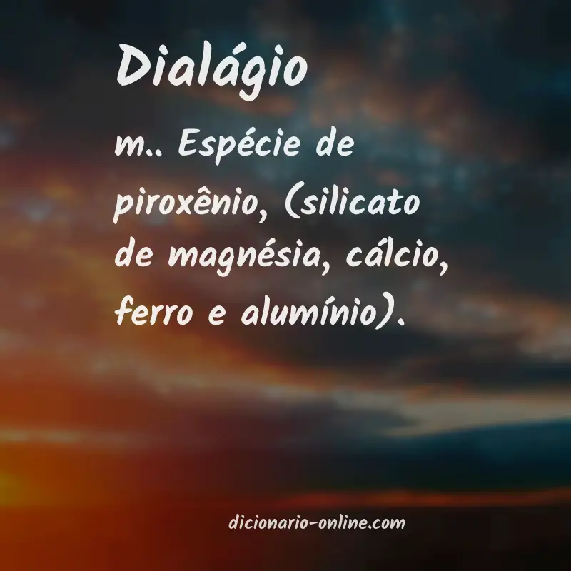 Significado de dialágio