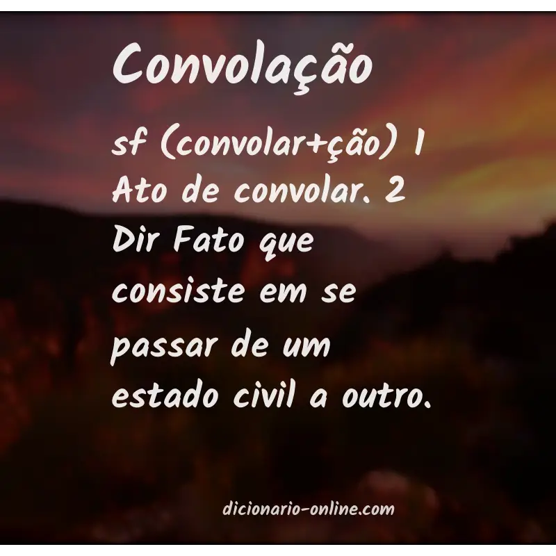 Significado de convolação