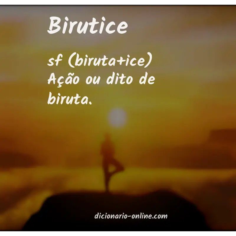 Significado de birutice
