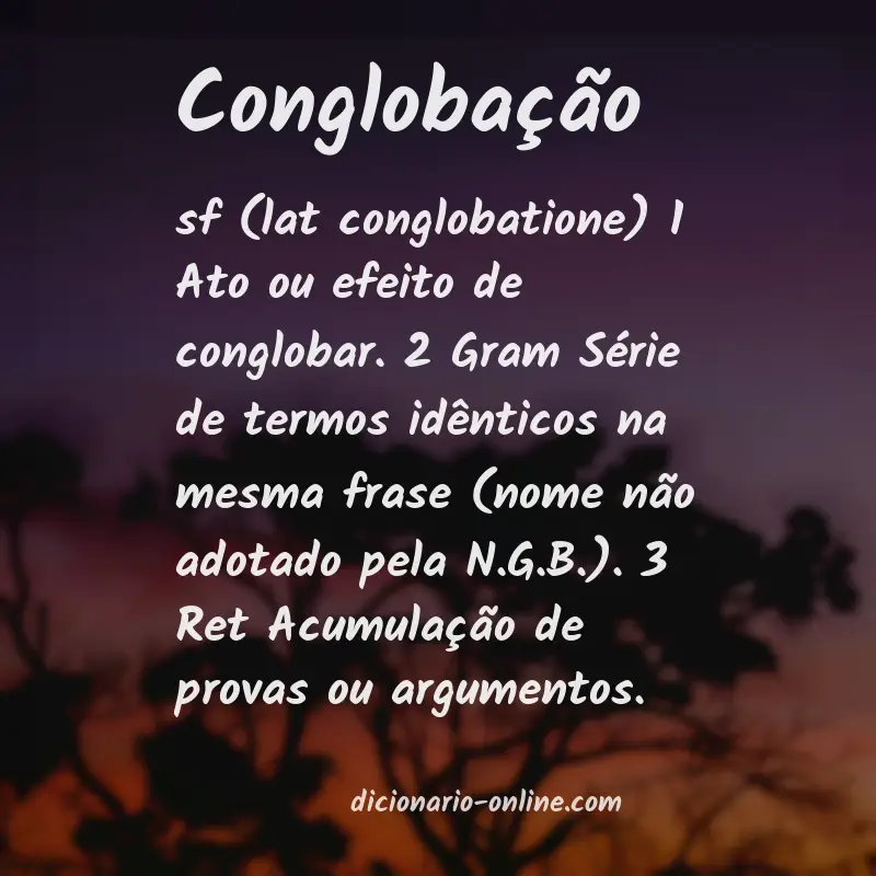 Significado de conglobação