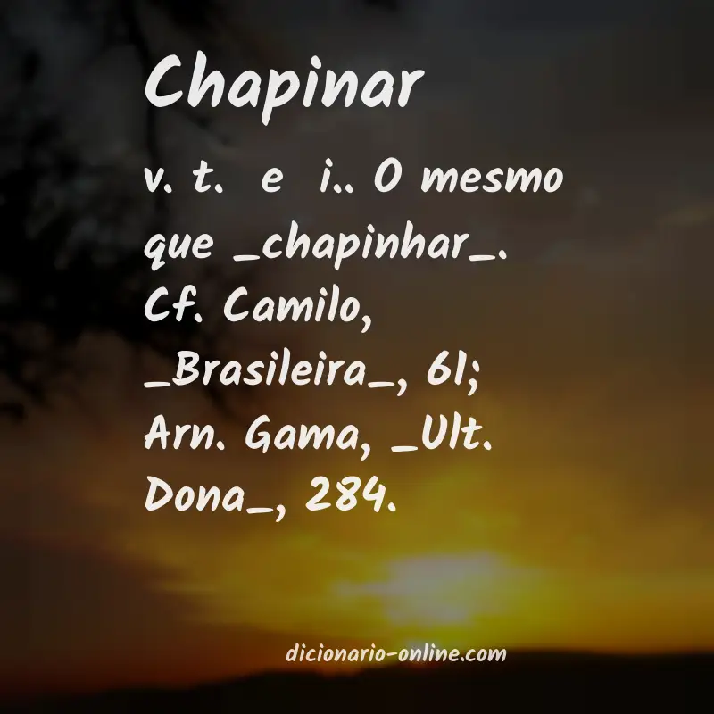 Significado de chapinar