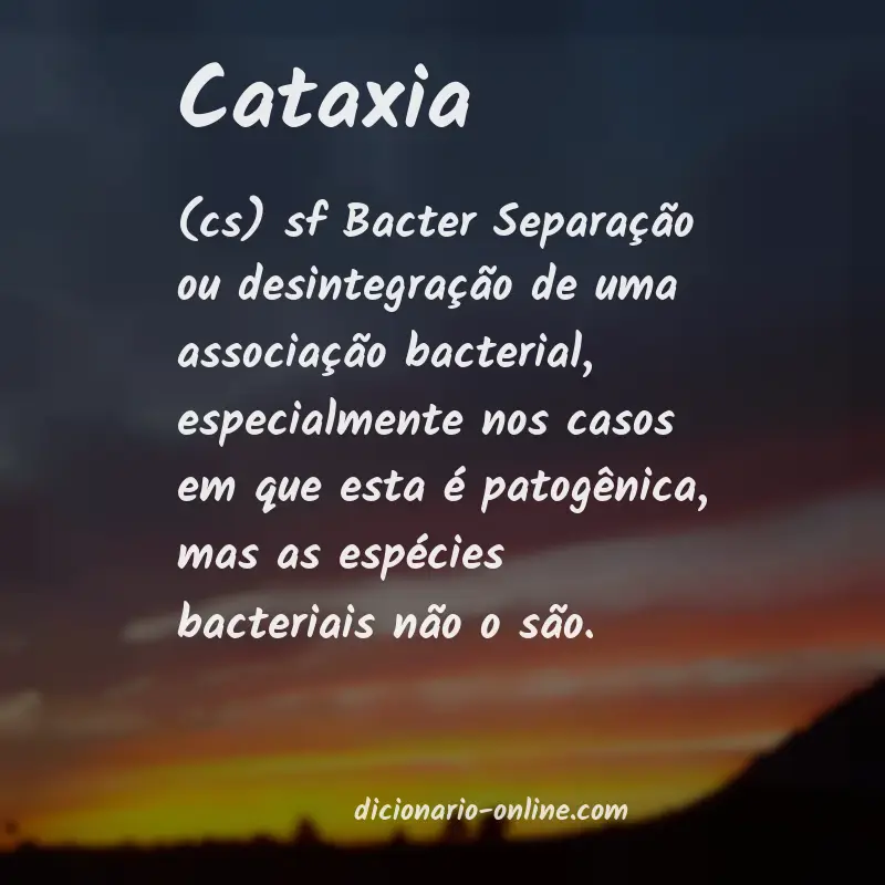 Significado de cataxia