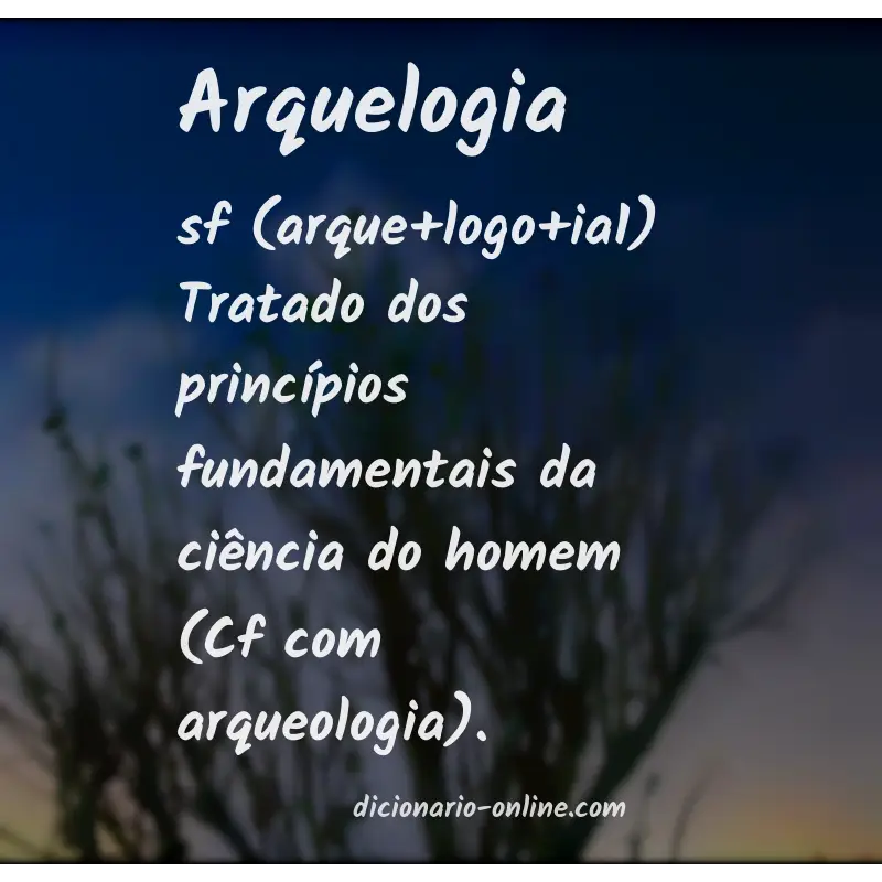 Significado de arquelogia