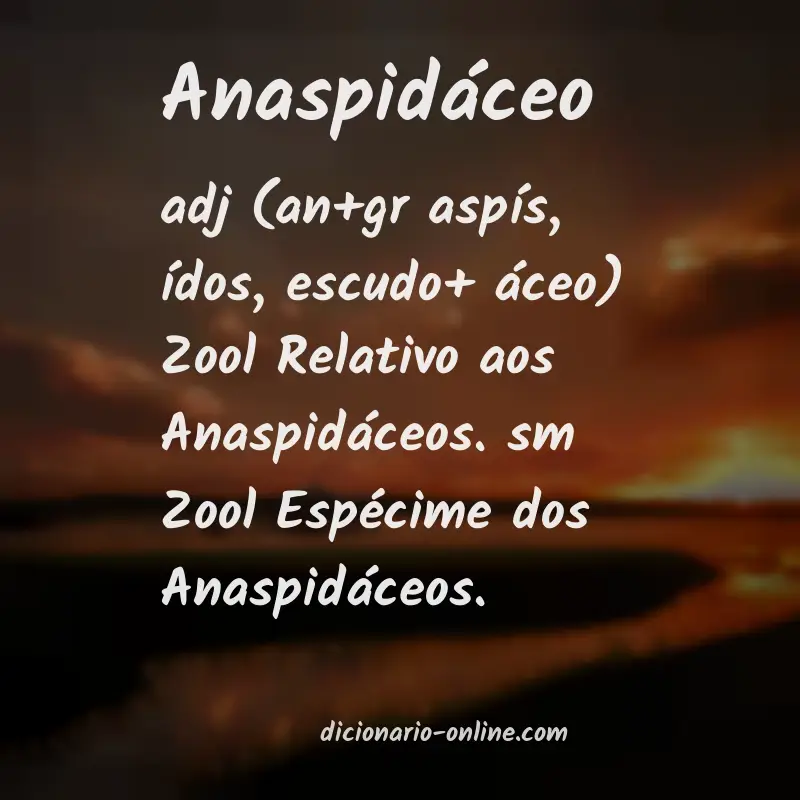 Significado de anaspidáceo