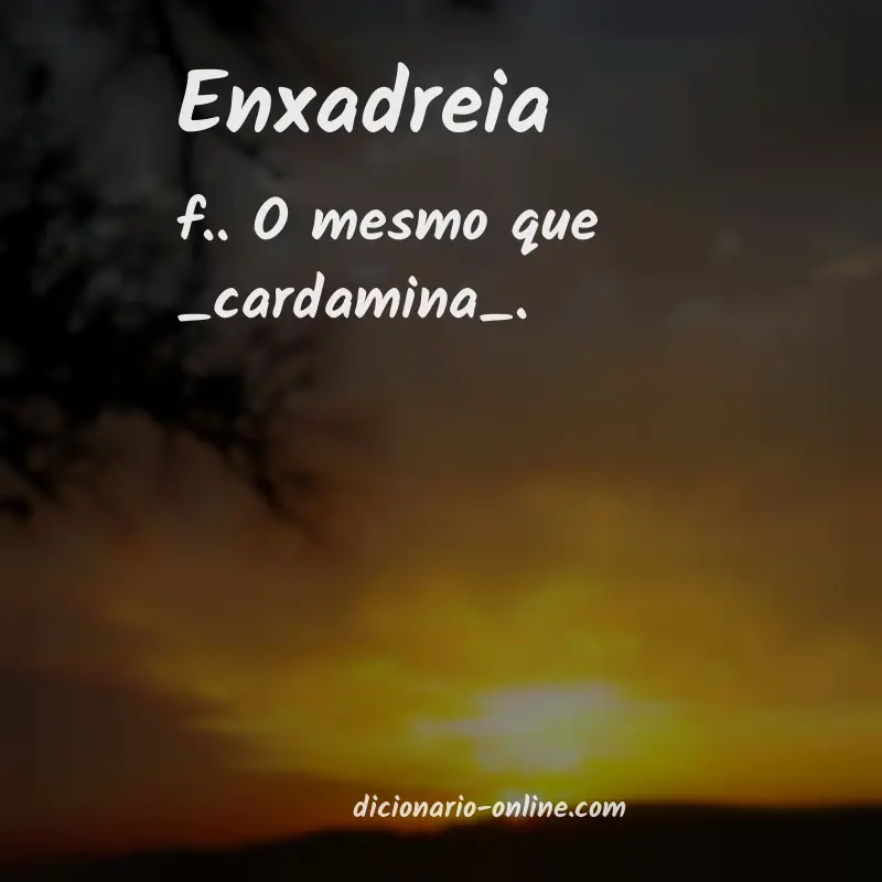 Significado de enxadreia