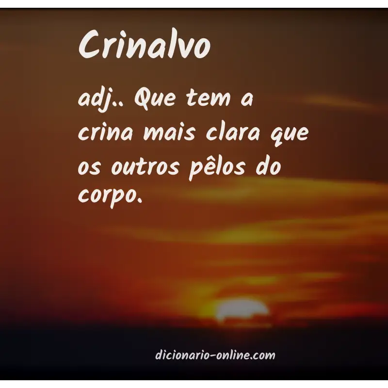 Significado de crinalvo