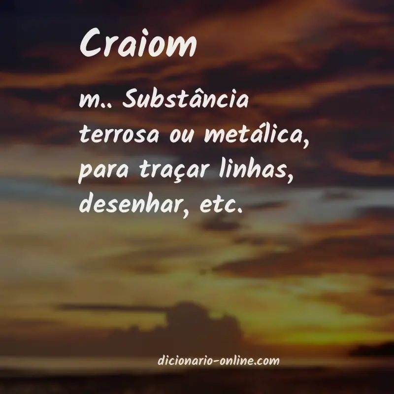 Significado de craiom