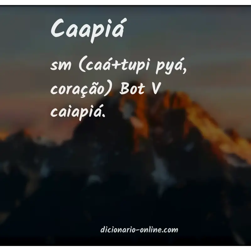 Significado de caapiá