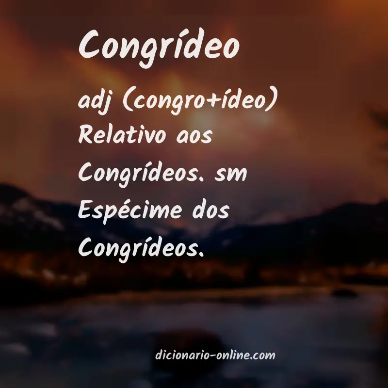 Significado de congrídeo