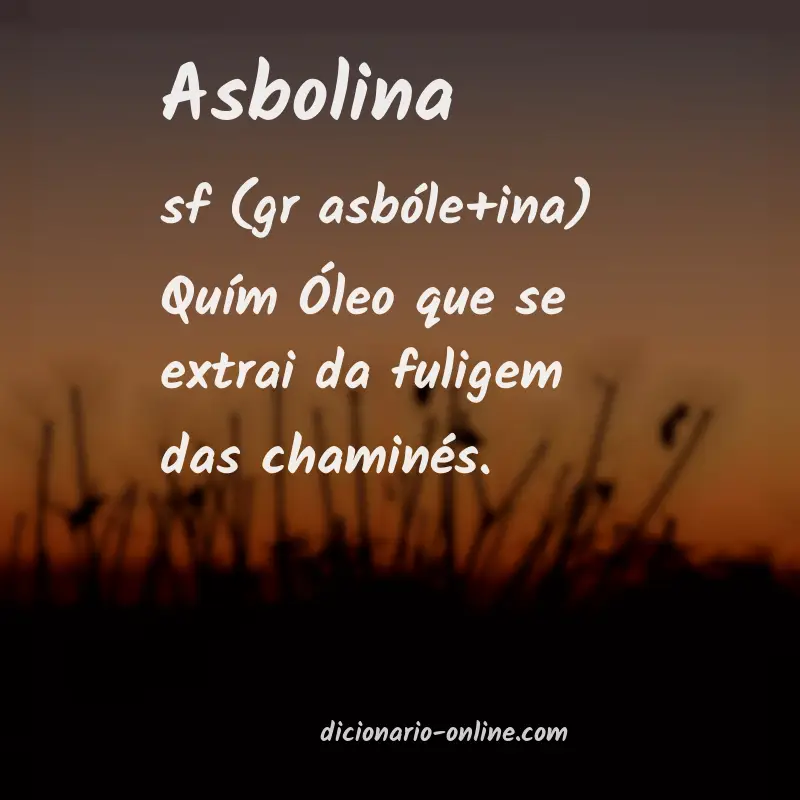 Significado de asbolina