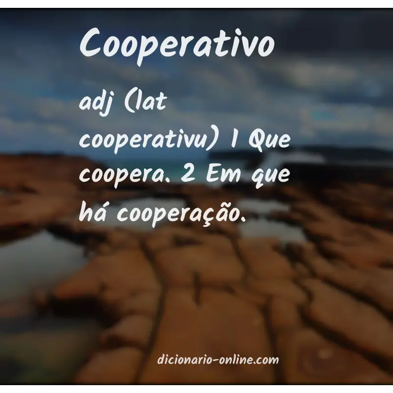 Significado de cooperativo