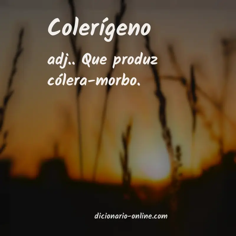 Significado de colerígeno