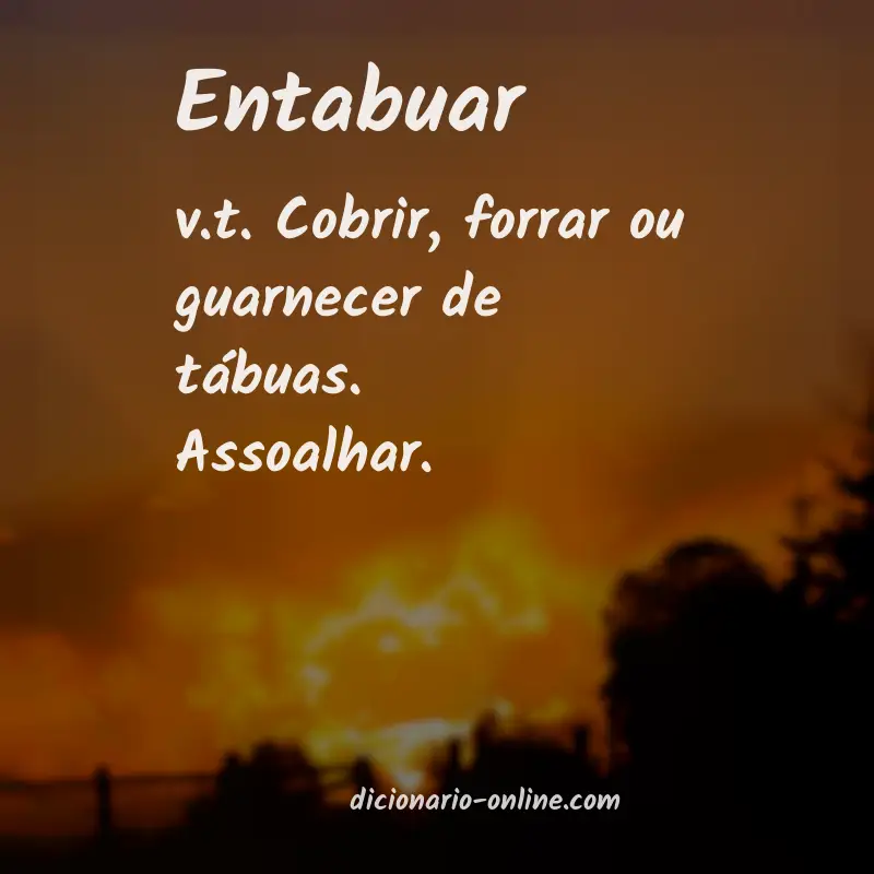 Significado de entabuar