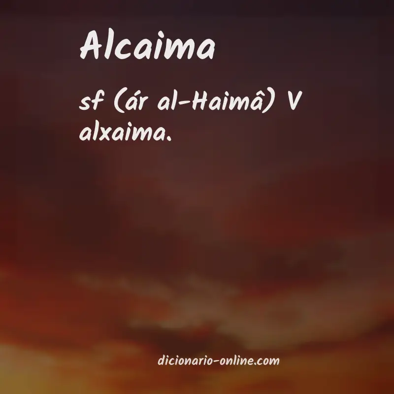 Significado de alcaima