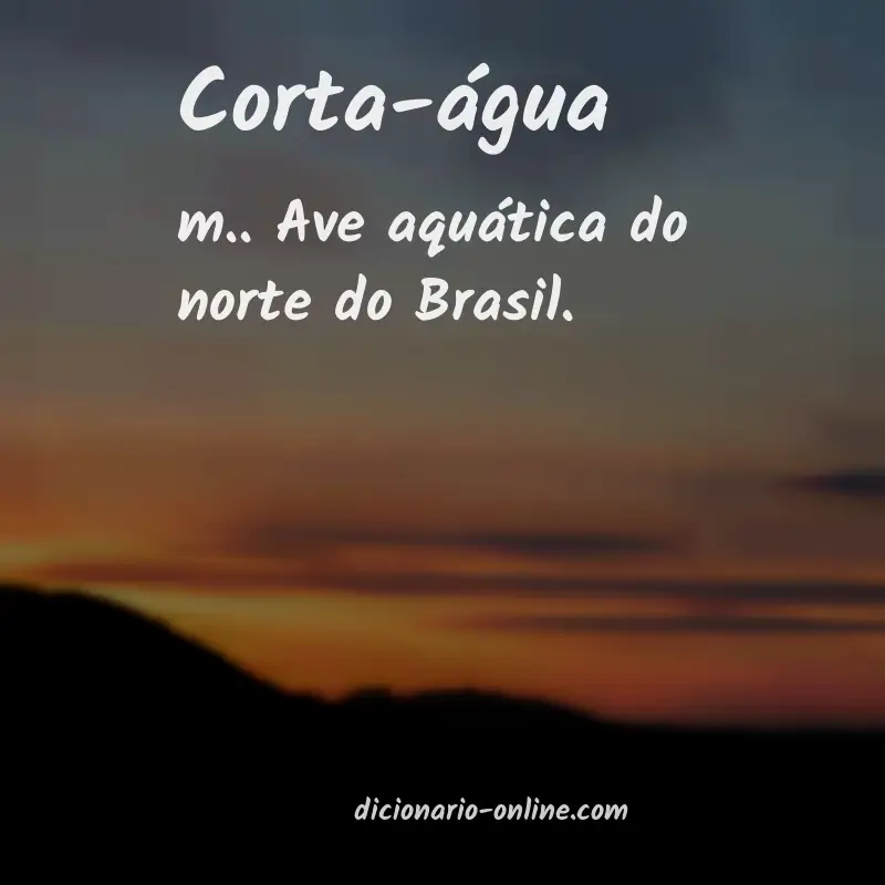 Significado de corta-água