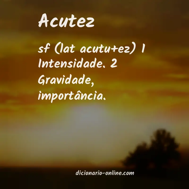 Significado de acutez