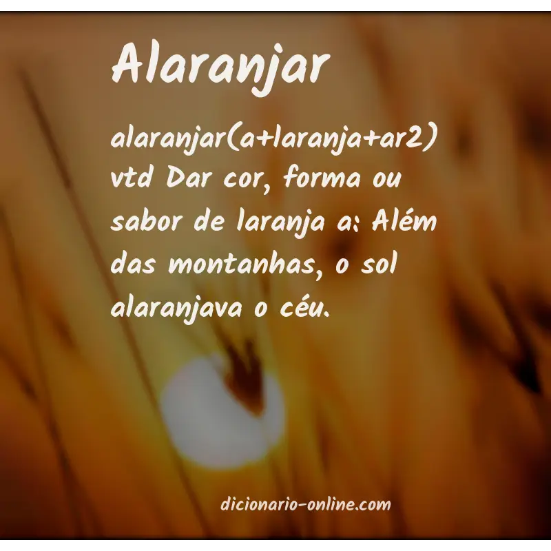 Significado de alaranjar