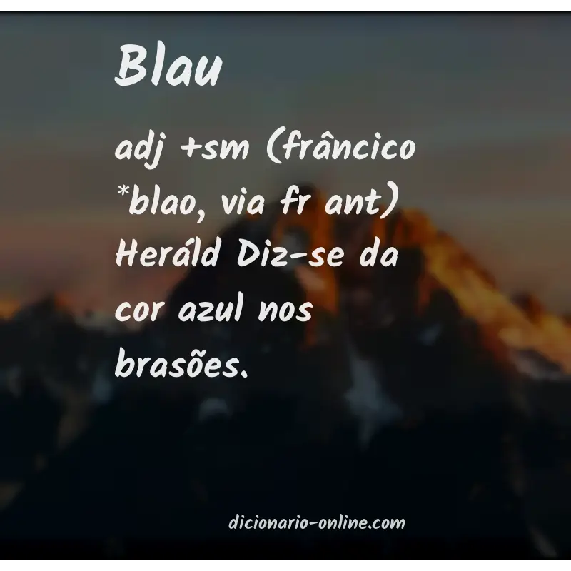 Significado de blau