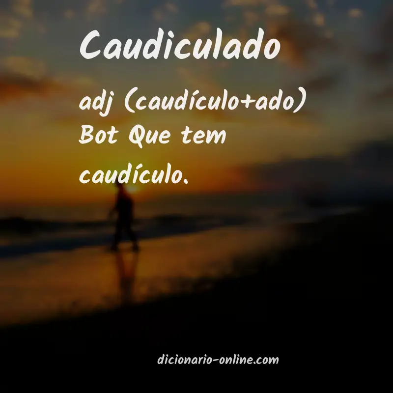 Significado de caudiculado