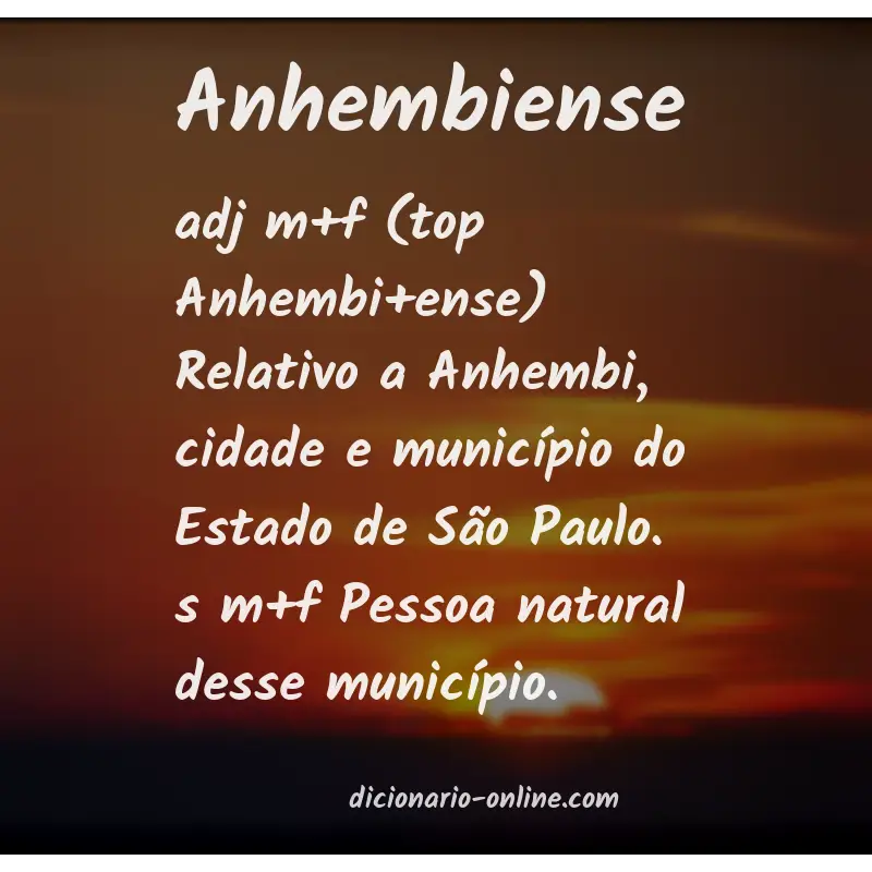 Significado de anhembiense