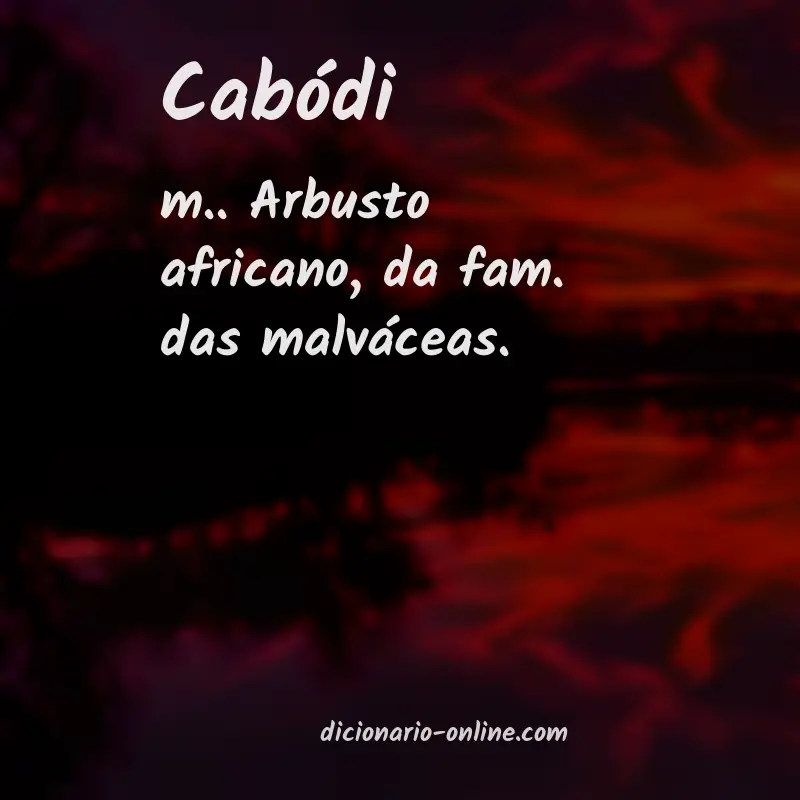 Significado de cabódi