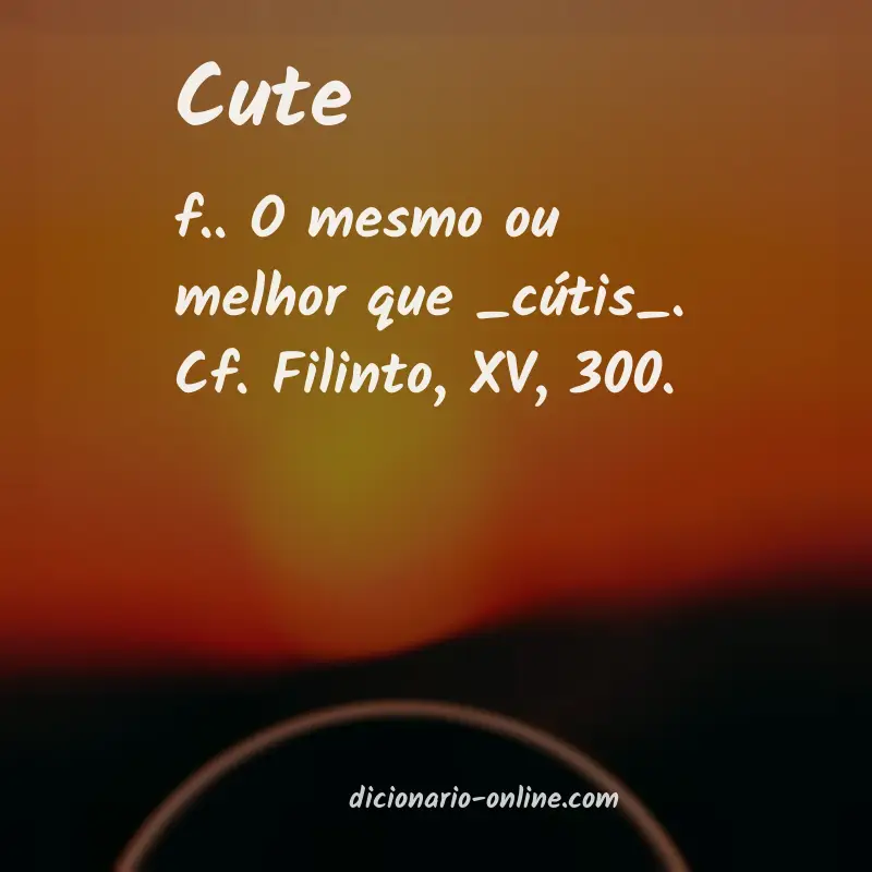 Significado de cute