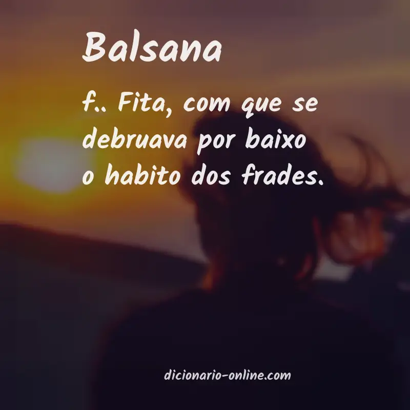 Significado de balsana
