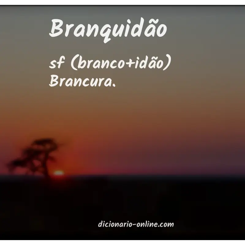Significado de branquidão