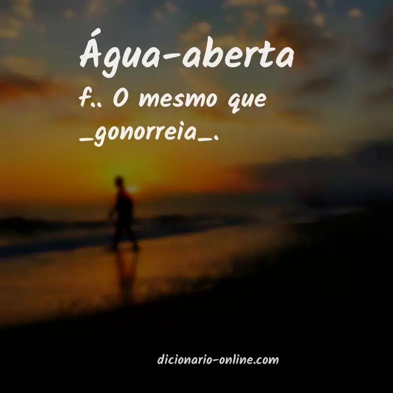 Significado de água-aberta