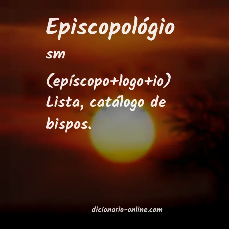 Significado de episcopológio