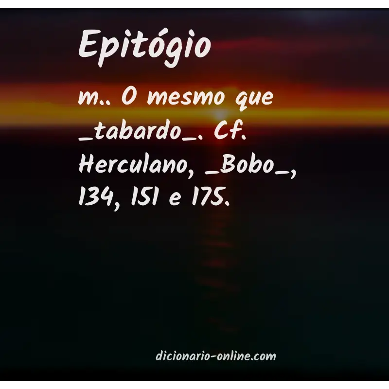 Significado de epitógio