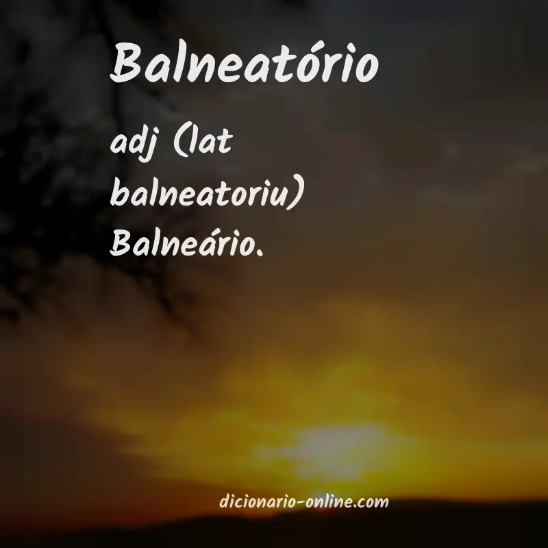 Significado de balneatório