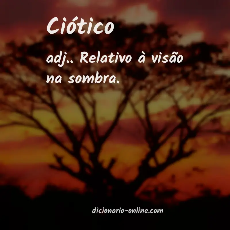 Significado de ciótico