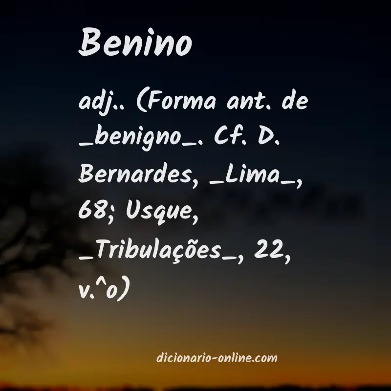 Significado de benino
