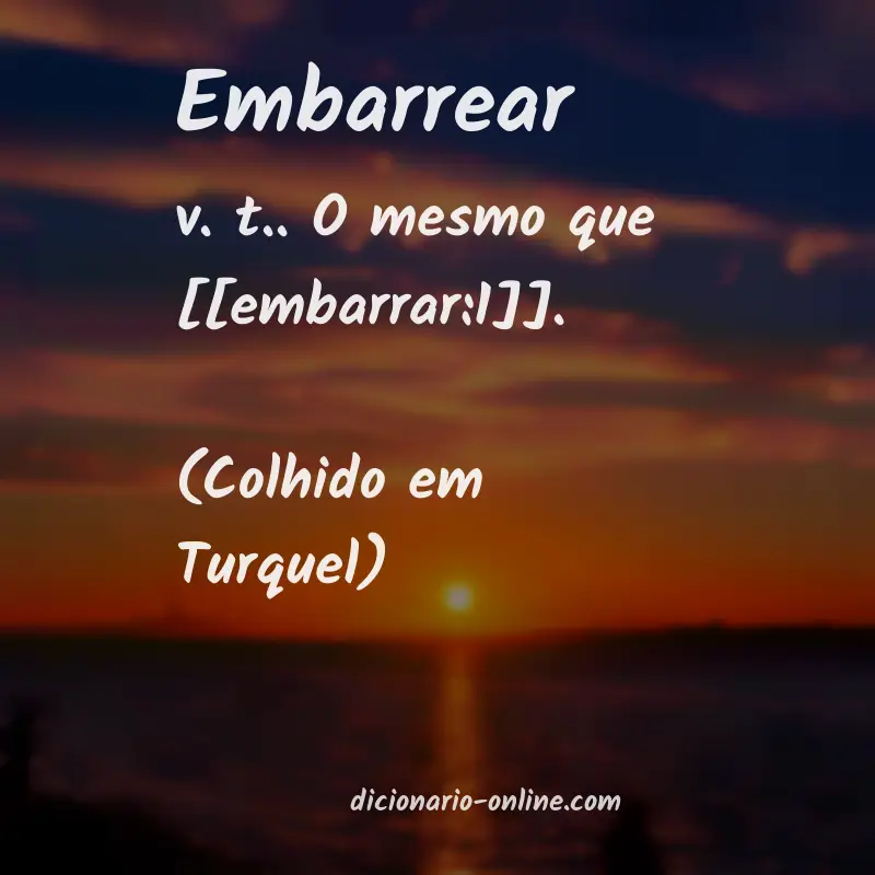Significado de embarrear