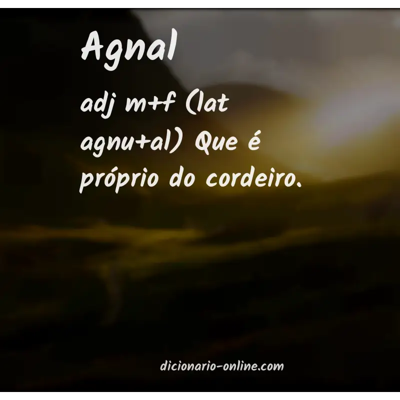 Significado de agnal