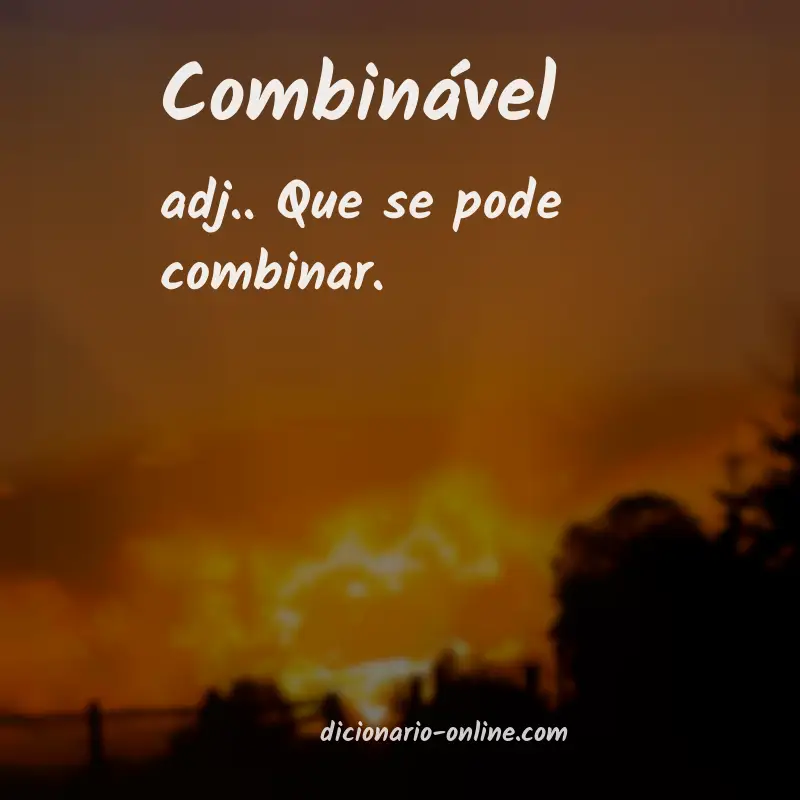 Significado de combinável