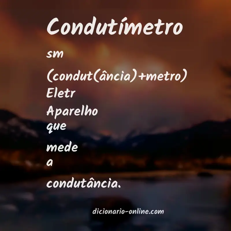 Significado de condutímetro