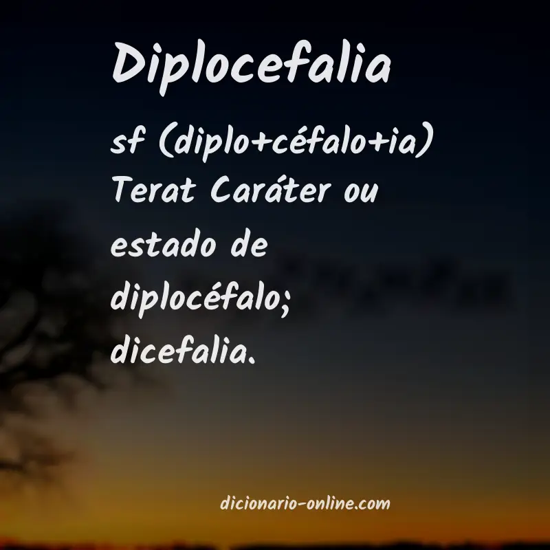 Significado de diplocefalia