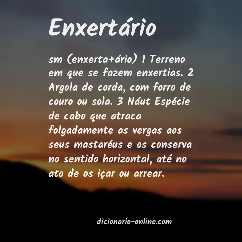 Significado de enxertário
