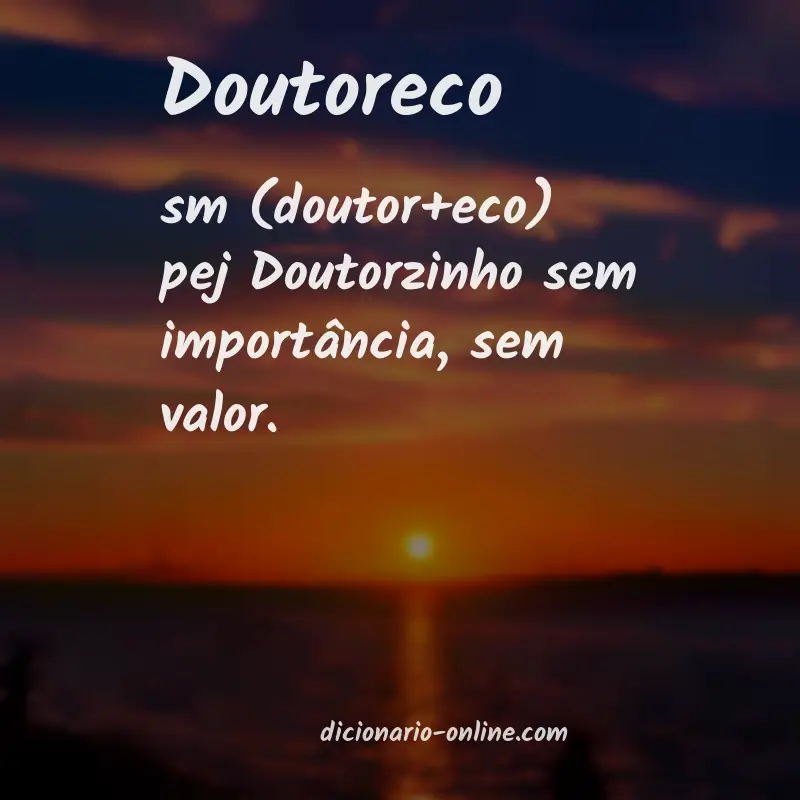 Significado de doutoreco