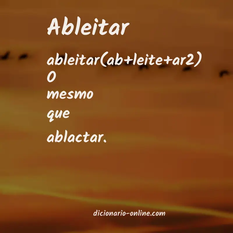 Significado de ableitar